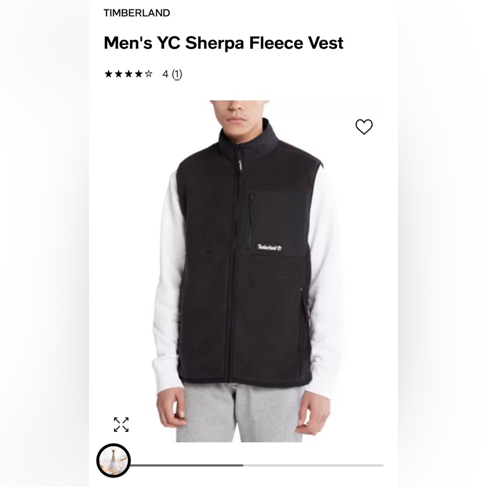 Timberland Men's YC Sherpa Fleece Vest